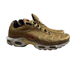 Nike Air Max Plus TN 1 Tuned Air Metallic Gold/Red 903827-700 Men’s Size 10.5